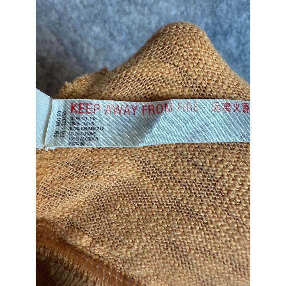 Free People Beach Orange 100% Cotton Wide Leg Dual Side Tie Pants - Small - Picture 6 of 10